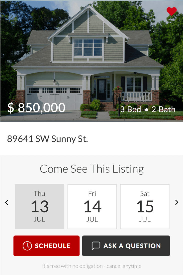 Mobile Listing Details View